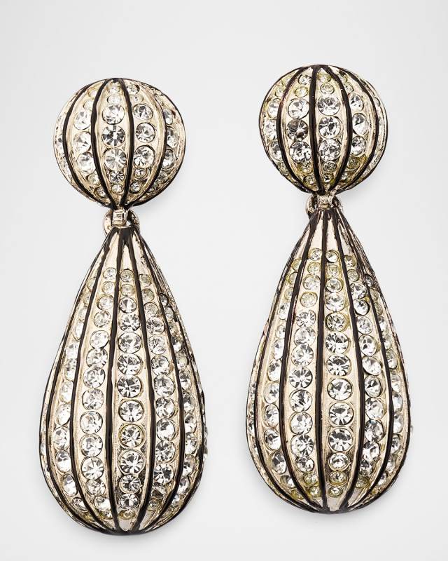 Crystal Bow Drop Earrings